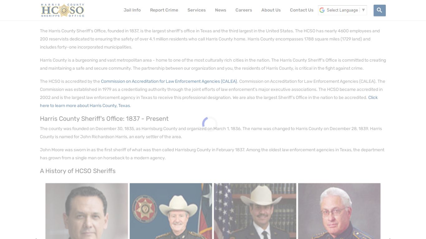 History—Harris County Texas Sheriff's Office